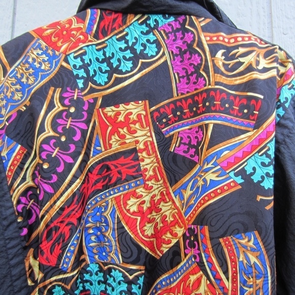 Rock Creek Track jacket Windbreaker Women's S Floral Full Zip Y2K Vintage Retro - Picture 6 of 15